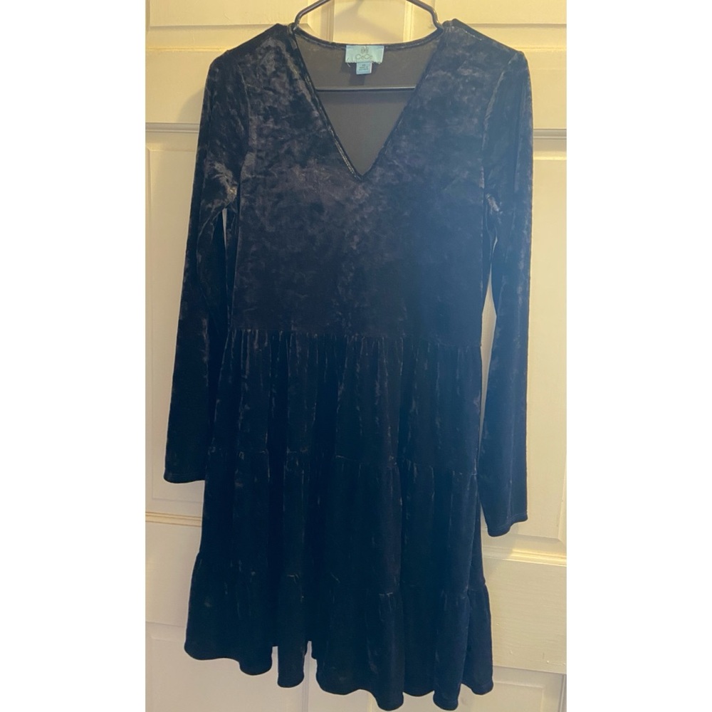 CeCe XS Black Velvet Dress